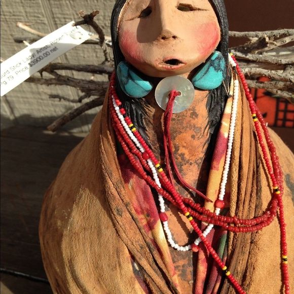Rare, Authentic Gourd Lady by Robert Rivera - Picture 5 of 12